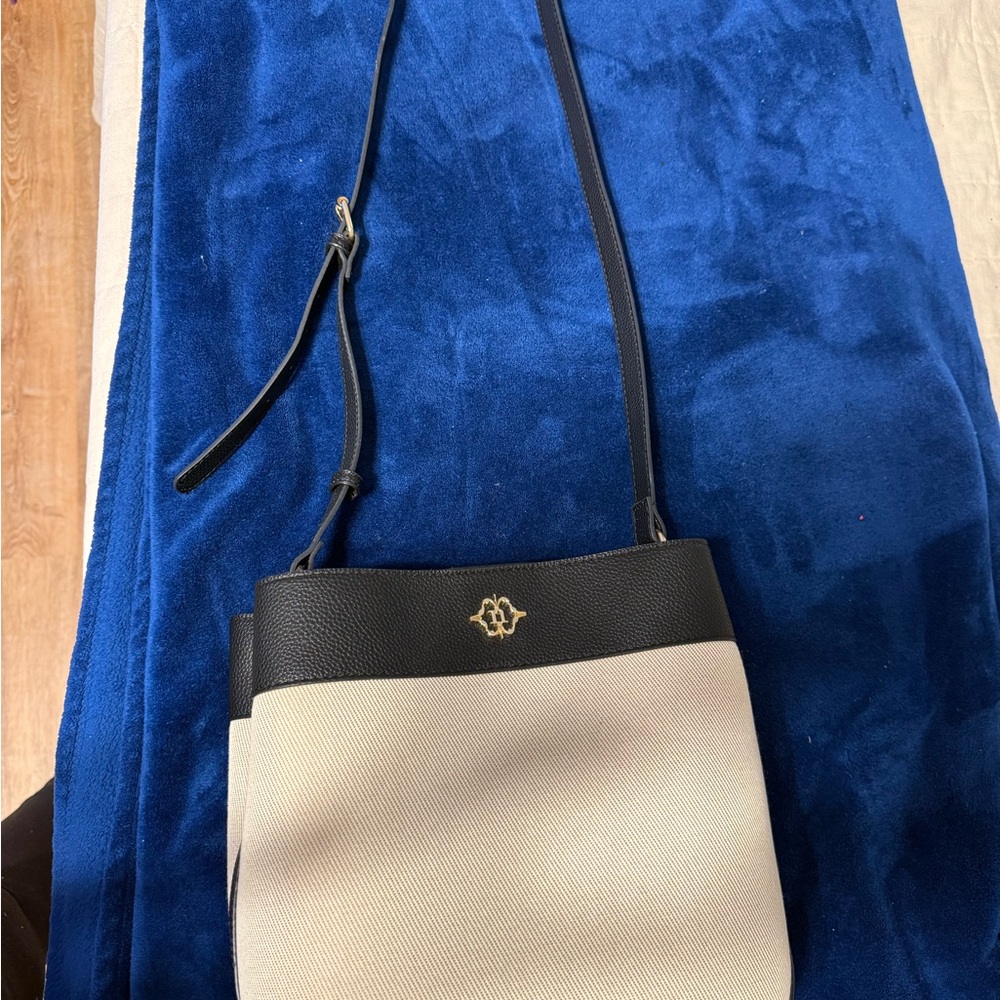 Nanette Lepore Black and Cream Crossbody Bag